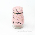 Różowy matowy na zewnątrz kemping przyprawowy słoik butelka butelka szklane szklane koraliki mleko z pokrywką